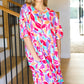 Feel Your Best Multicolor Floral Tiered Front Tie Pocketed Dress