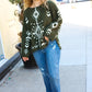 Just A Feeling Olive Aztec Print Fuzzy Sweater