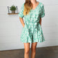 Sage Green Boho Surplice Pocketed Romper