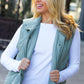 Layer Up Sage High Neck Quilted Puffer Vest