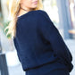 All Eyes On Me Black Lurex Embroidered "Spooky" Chunky Sweater