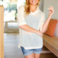 Can't Look Away Oatmeal Crochet Collared Top