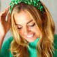 Shamrock Pearl and Jewels Top Knot Knit Headband