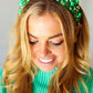 Shamrock Pearl and Jewels Top Knot Knit Headband