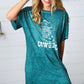 Emerald Cotton Blend COWGIRL Graphic Tee