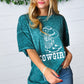 Emerald Cotton Blend COWGIRL Graphic Tee