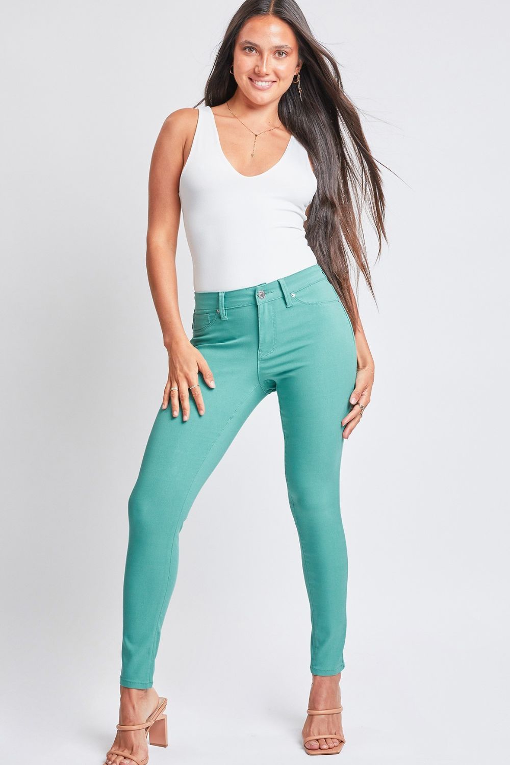 YMI Jeanswear Full Size Hyperstretch Mid-Rise Skinny Pants