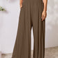 Double Take Full Size Smocked Wide Waistband Wide Leg Pants