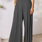 Double Take Full Size Smocked Wide Waistband Wide Leg Pants