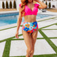 Panama Floral Print High Waisted Swim Bottoms