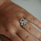 Carlton Emerald Cut Sterling Silver Ring