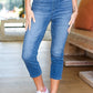 Judy Blue Everyday Bliss Medium Blue Skinny Fit Pull-On Capri