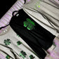 S-XXL Black Sequin Shamrock Corded Crew