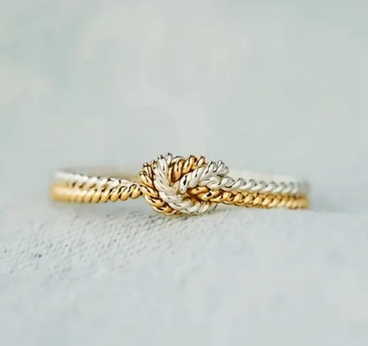 Two-toned Cable Ring