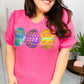 Turn Heads Hot Pink Sequin Easter Egg Terry Top