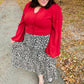 It's Your Day Black Ditzy Floral Smocked Waist Midi Skirt