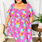 Vacay Vibes Fuchsia Floral Print Fit & Flare Smocked Dress