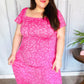 Perfectly You Fuchsia Ditzy Floral Fit & Flare Maxi Dress