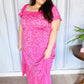 Perfectly You Fuchsia Ditzy Floral Fit & Flare Maxi Dress