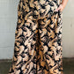 Fall Vibes Black Paisley Print Smocked Waist Palazzo Pants