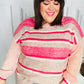 On The Chase Pink & Coral Striped Knit Sweater