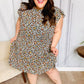 Feeling Bold Taupe Leopard Print Tiered Ruffle Sleeve Woven Dress