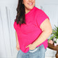 Best In Bold Hot Pink Dolman Ribbed Knit Sweater Top