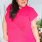 Best In Bold Hot Pink Dolman Ribbed Knit Sweater Top