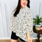 Diva Loving Ivory Leopard Print Button Down Oversized Top