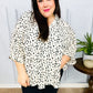 Diva Loving Ivory Leopard Print Button Down Oversized Top