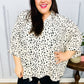 Diva Loving Ivory Leopard Print Button Down Oversized Top