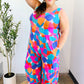 Summer Vibes Multicolor Abstract Floral Sleeveless Wide Leg Jumpsuit