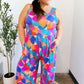 Summer Vibes Multicolor Abstract Floral Sleeveless Wide Leg Jumpsuit