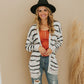 Striped Miley Dot Cardigan - White