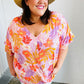 Lilac Tropical Floral Print Woven Top