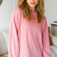 Sublime Rose Mineral Wash Rib Knit Pullover Top