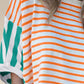 Contrast Striped Round Neck Half Sleeve T-Shirt