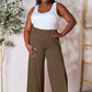 Double Take Full Size Smocked Wide Waistband Wide Leg Pants