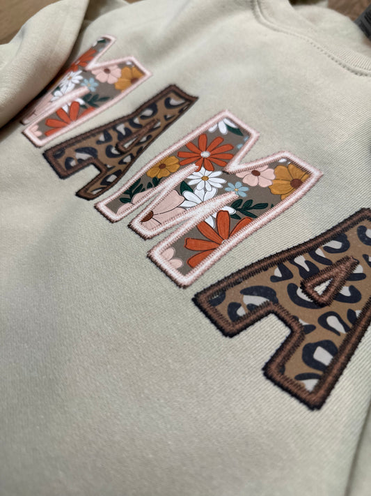 Faux Embroidery Sweatshirt - 7-10 BIZ DAY TAT