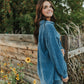 Can't Miss It Corduroy Shacket - Blue