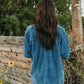 Can't Miss It Corduroy Shacket - Blue