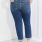 Vervet by Flying Monkey Full Size Distressed Cropped Jeans with Pockets