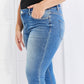 VERVET Never Too Late Full Size Raw Hem Cropped Jeans