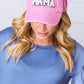 Pink Cotton "MAMA" Adjustable Baseball Cap