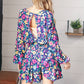 Navy Floral Challis Woven Romper