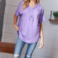 Lilac Cotton Button Down Placard Out Seam Top