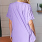 Lilac Cotton Button Down Placard Out Seam Top