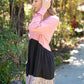 Rib Tiered Leopard Color Block Tiered Pocketed Dress