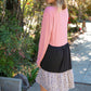Rib Tiered Leopard Color Block Tiered Pocketed Dress