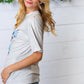 LT Grey Distressed Free Bird Graphic Knit Tee